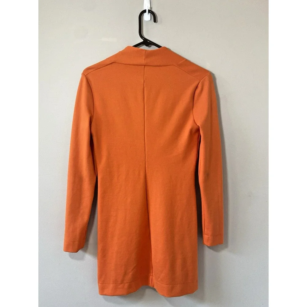 Kate Spade Saturday Dress Womens XS Orange Ponte‎ Knit Square Neck Stretch Mini